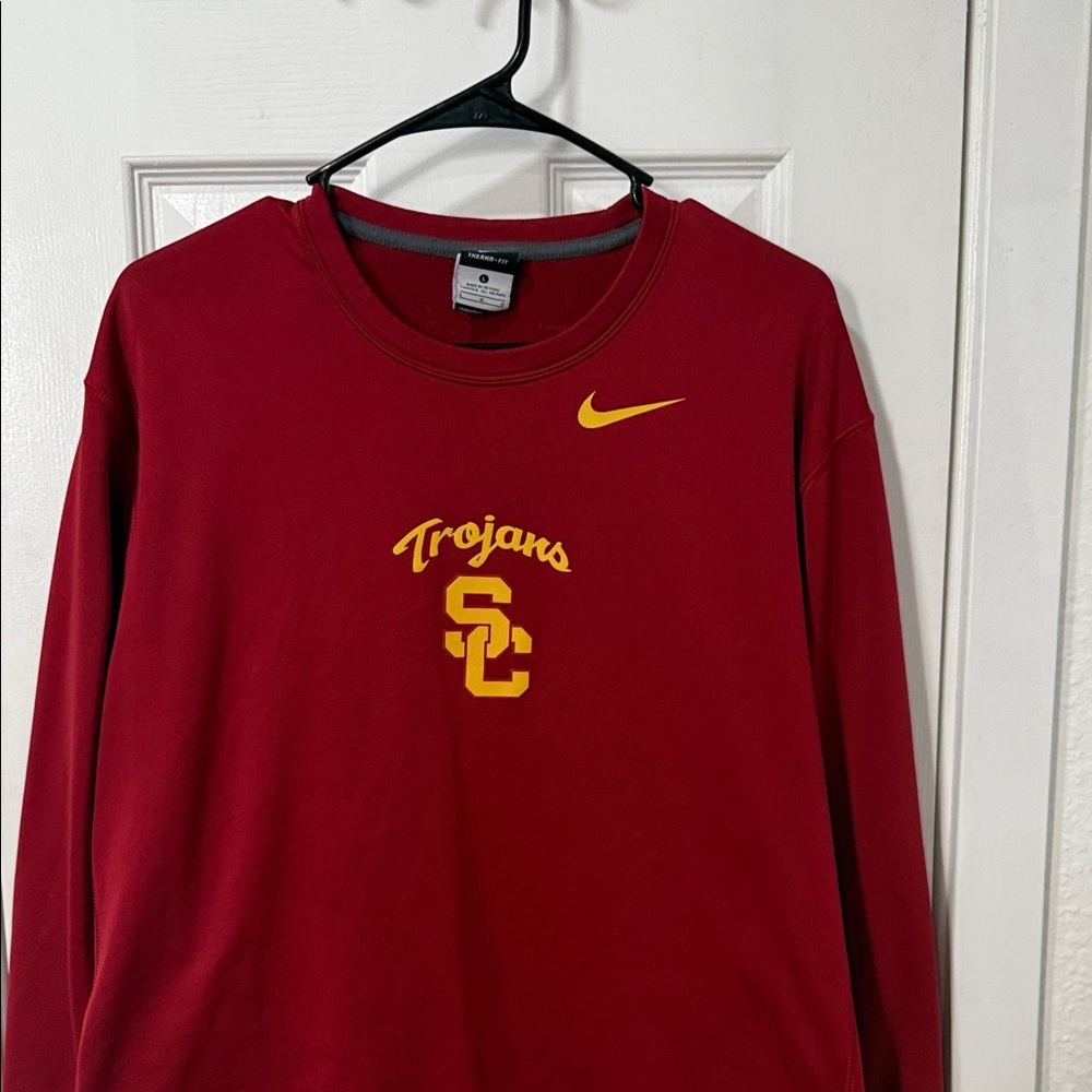Nike Red and Yellow Trojans Sweatshirt